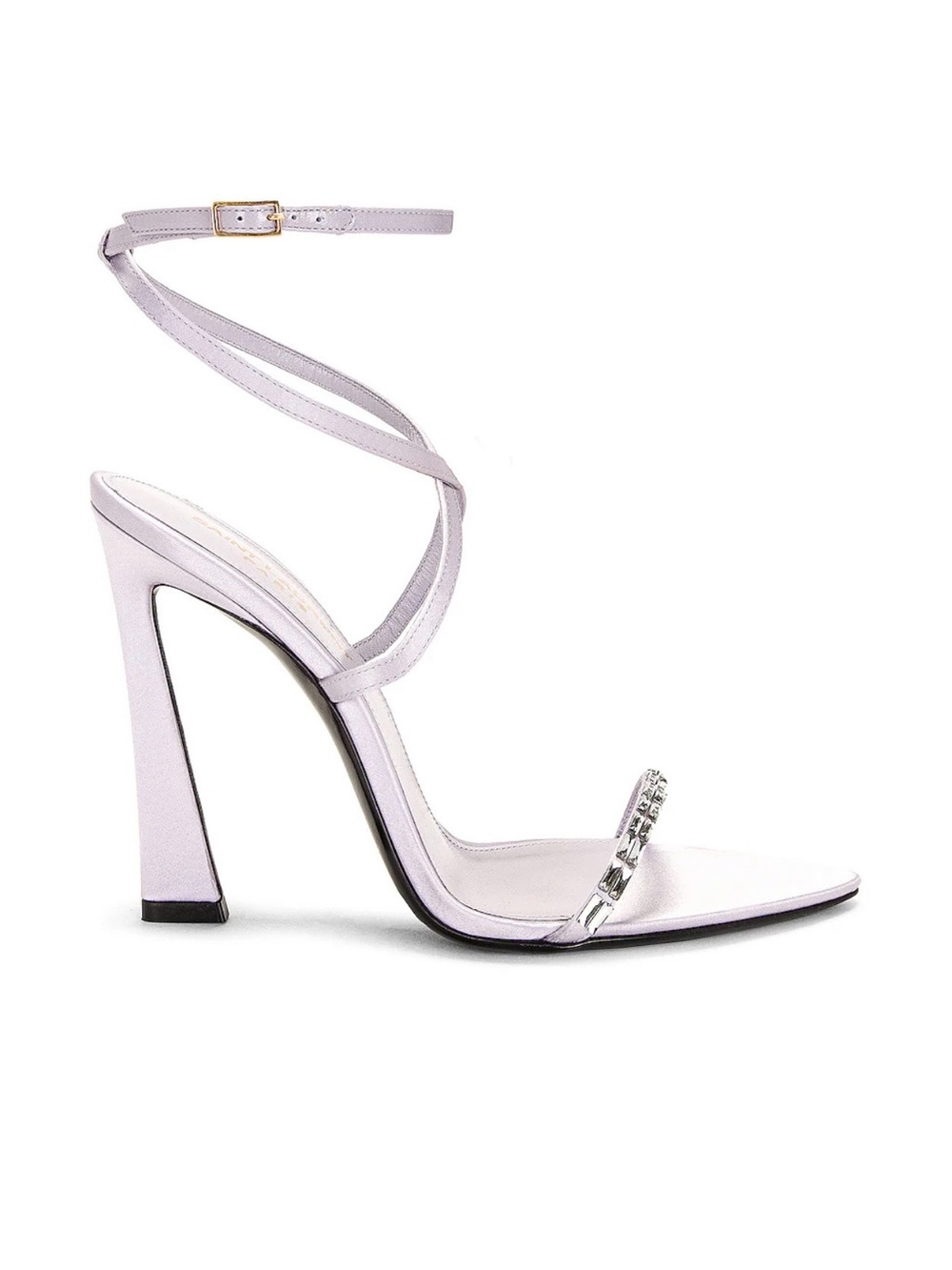 Saint Laurent Lilac Crystal-Strap Ankle-Tie High Heel Sandal size 37 brand new!